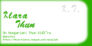 klara thun business card